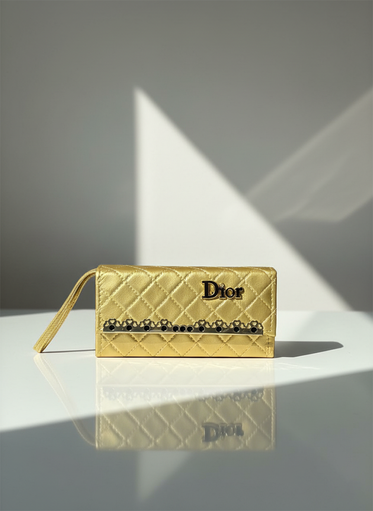 Gilded Glam Quilted Clutch