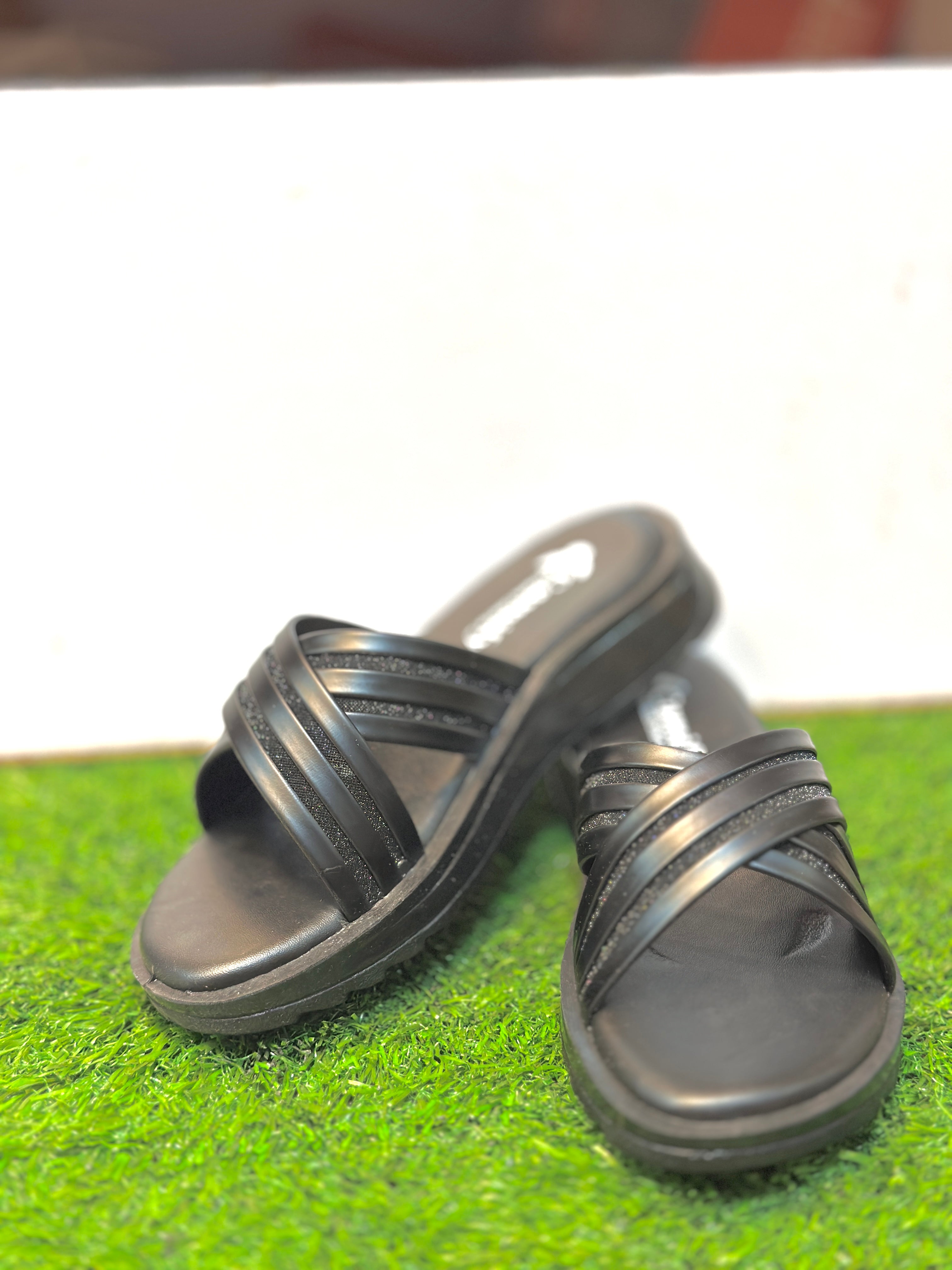 Black Crisscross Sandals