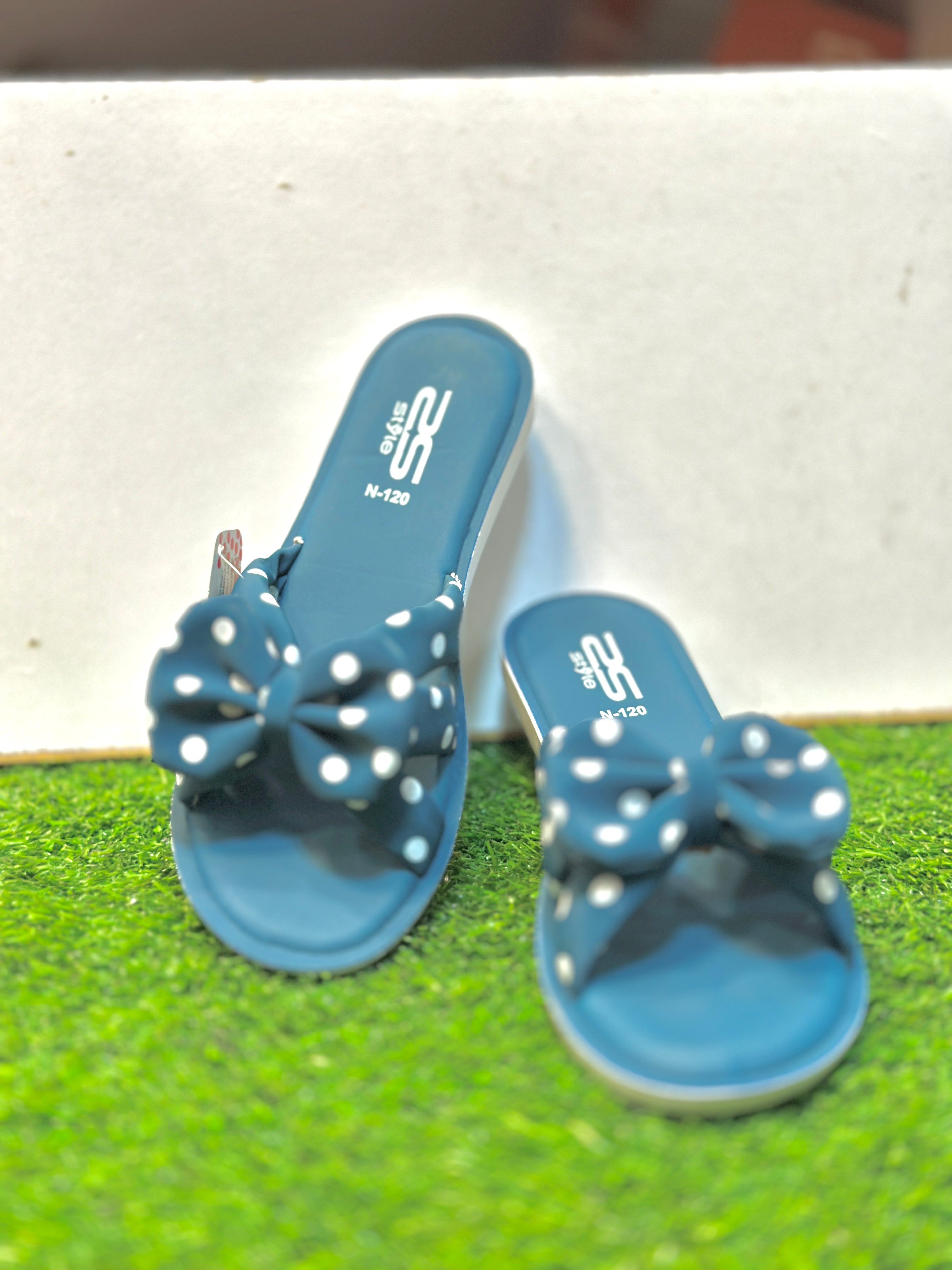 Dot Bow Slippers