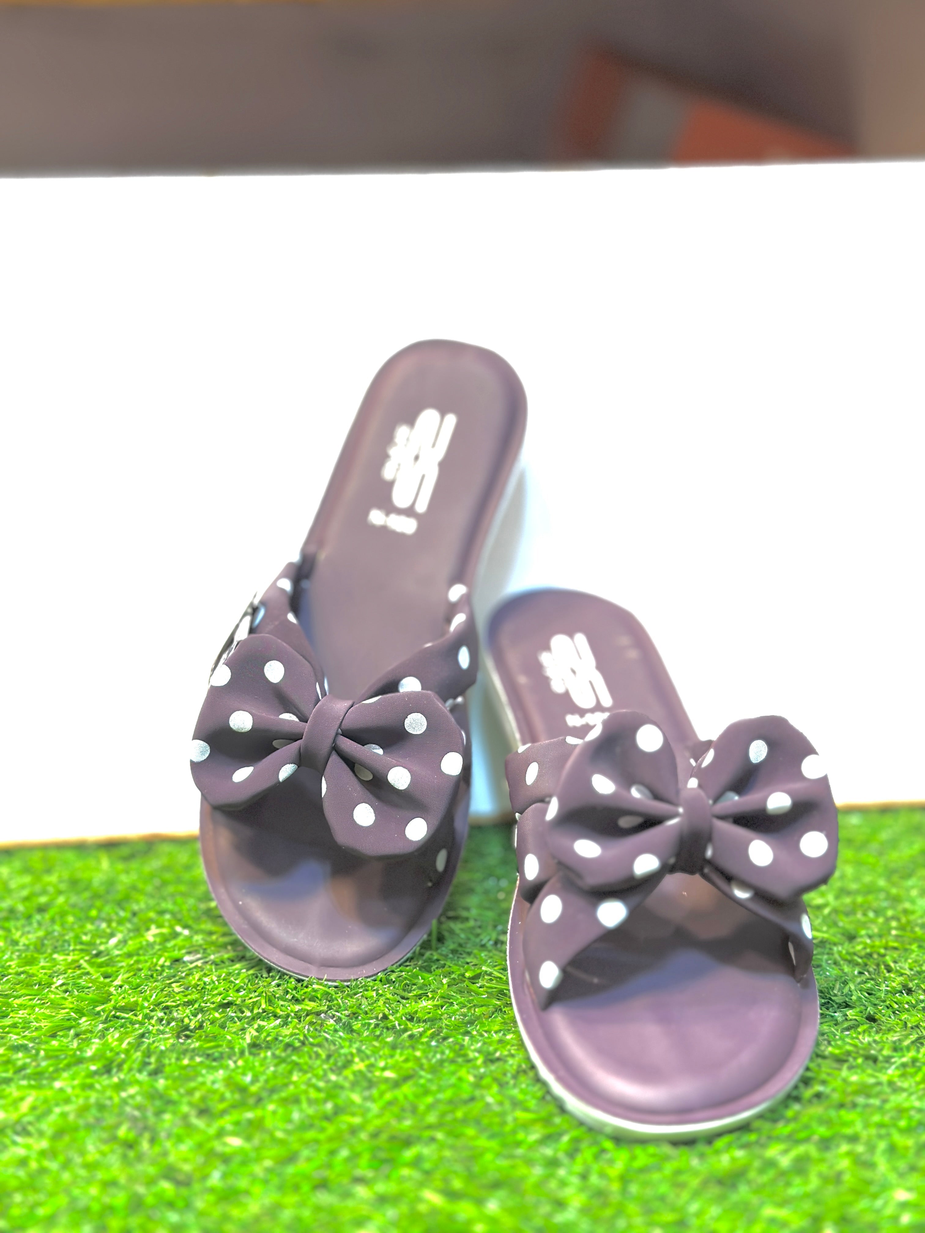 Dot Bow Slippers