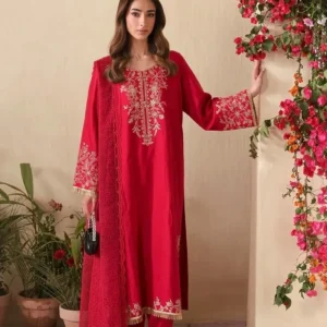 Embroidered 3-Piece Traditional Suit Set
